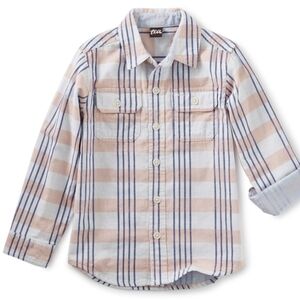 Tea Collection Plaid Lined Button Up Shirt